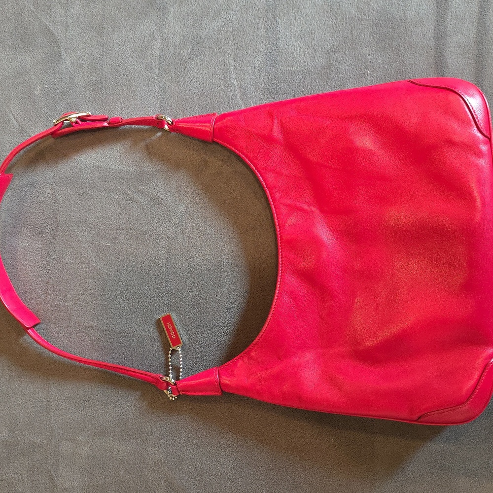Coach Lamb Nappa Leather Red Handbag
